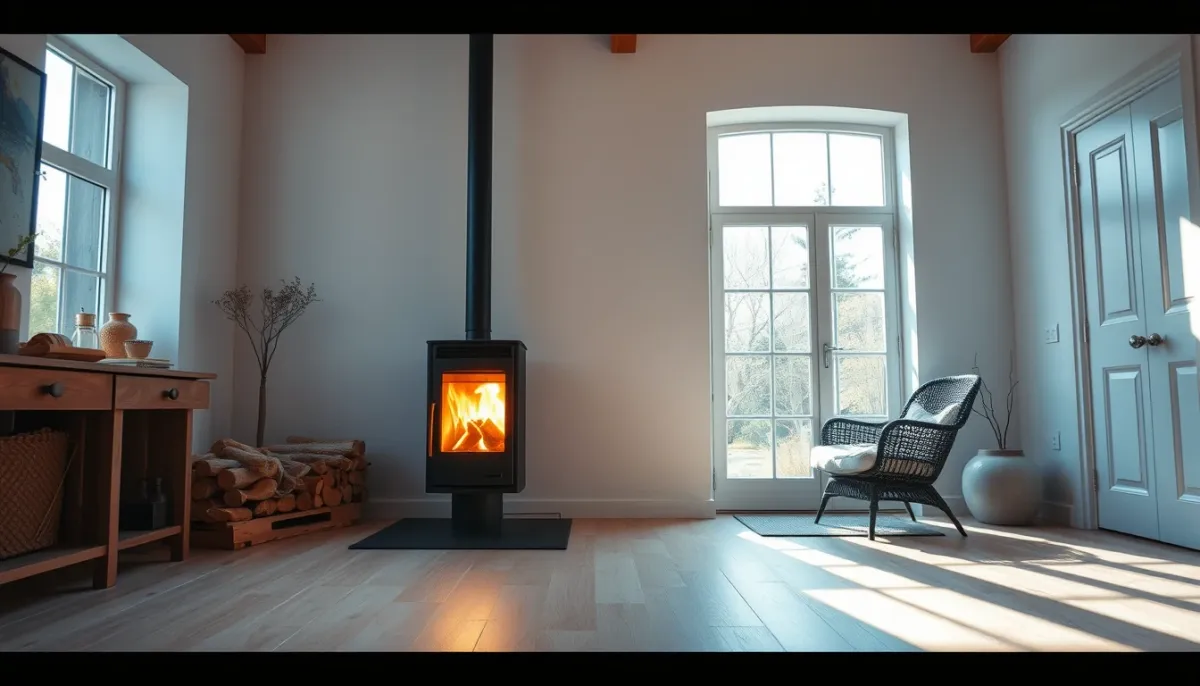 Prix d'installation d'un poêle à bois : tubage, conduit et plaque de sol